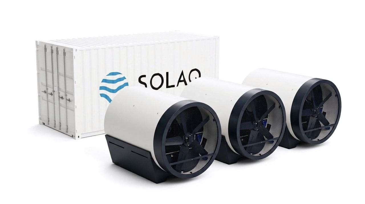 Pura Community air-to-water system: container with three absorbers